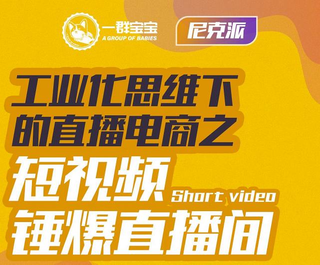 尼克派·工业化思维下的直播电商之短视频锤爆直播间，听话照做执行爆单 - 当动网创