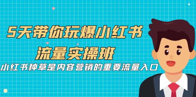 5天带你玩爆小红书流量实操班，小红书种草是内容营销的重要流量入口-搞点网创库