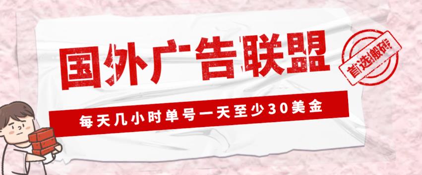 外面收费1980的最新国外LEAD广告联盟搬砖项目，单号一天至少30美金【详细玩法教程】-花生资源网