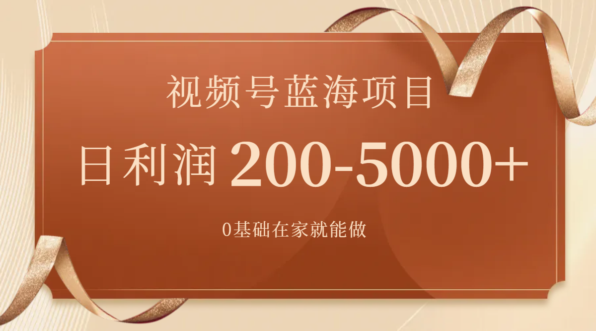 （7585期）视频号蓝海项目，0基础在家也能做，日入200-5000+【附266G资料】-诺贝网创