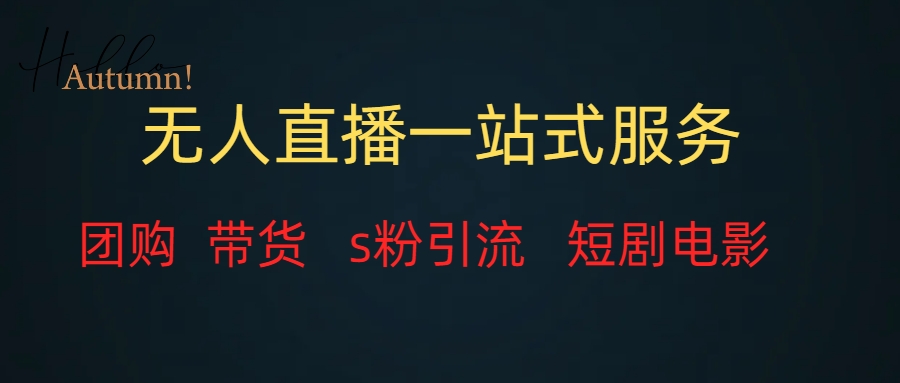 （7654期）无人直播全套服务，变现稳定万项网-开启副业新思路 – 全网首发_高质量创业项目输出万项网