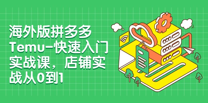 外版拼多多Temu-快速入门实战课，店铺实战从0到1（12节课）-休闲网赚three