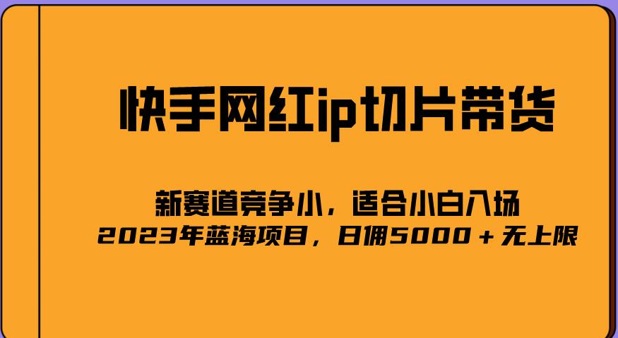 2023爆火的快手网红IP切片，号称日佣5000＋的蓝海项目，二驴的独家授权-有道网创