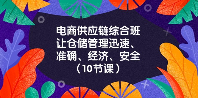 电商供应链综合班，让仓储管理迅速、准确、经济、安全！（10节课）-亿云网创