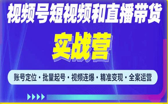 2023最新微信视频号引流和变现全套运营实战课程，小白也能玩转视频号短视频和直播运营-副创网