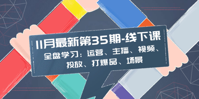 （8314期）11月最新-35期-线下课：全盘学习：运营、主播、视频、投放、打爆品、场景万项网-开启副业新思路 – 全网首发_高质量创业项目输出万项网