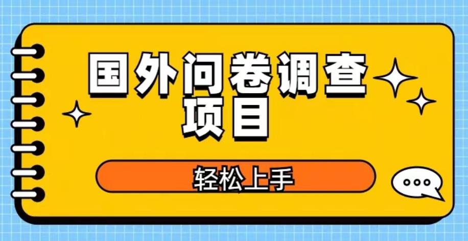 国外问卷调查项目，日入300+，在家赚美金【揭秘】-亿云网创