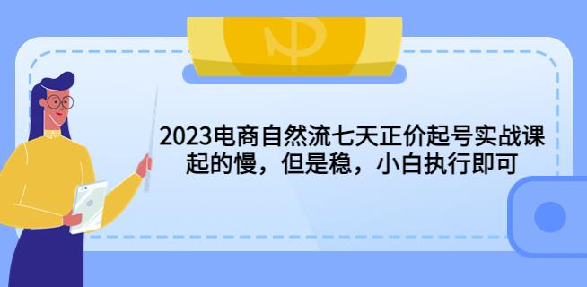 2023电商自然流七天正价起号实战课：起的慢，但是稳，小白执行即可！-创客军团