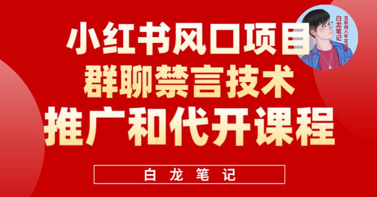 小红书风口项目日入300+，小红书群聊禁言技术代开项目，适合新手操作-花生资源网