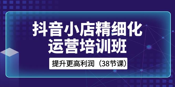 （8391期）抖音小店-精细化运营培训班，提升更高利润（38节课）-创享网