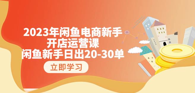 2023年闲鱼电商新手开店运营课：闲鱼新手日出20-30单（18节-实战干货）-优优云网创