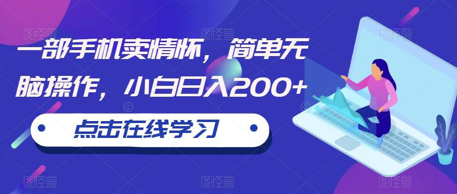 一部手机卖情怀，简单无脑操作，小白日入200+【揭秘】-星云网创