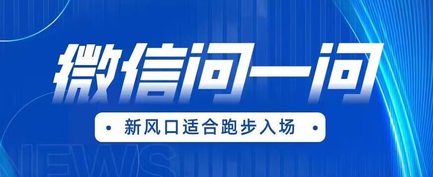 全网首发微信问一问新风口变现项目（价值1999元）【揭秘】-西遇屋