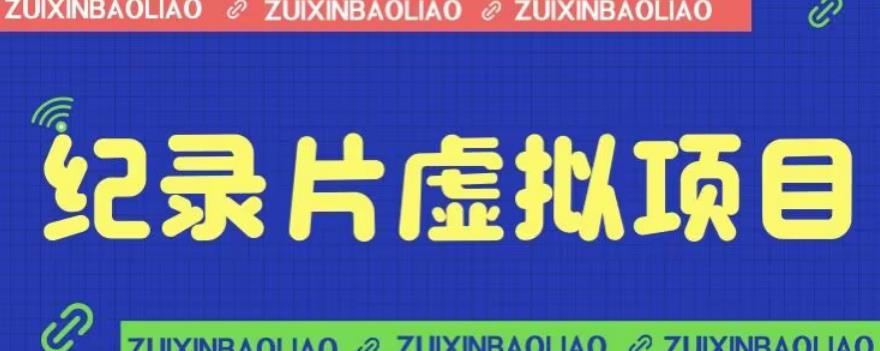 价值1280的蓝海纪录片虚拟项目，保姆级教学，轻松日入600+【揭秘】-创享网