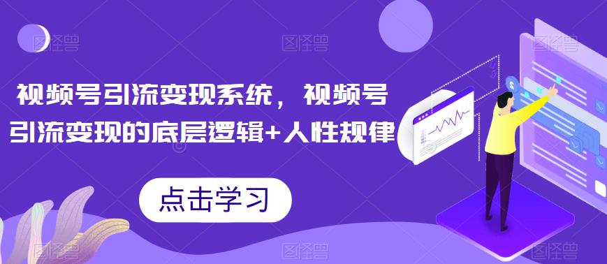 视频号引流变现系统，视频号引流变现的底层逻辑+人性规律-大海创业网