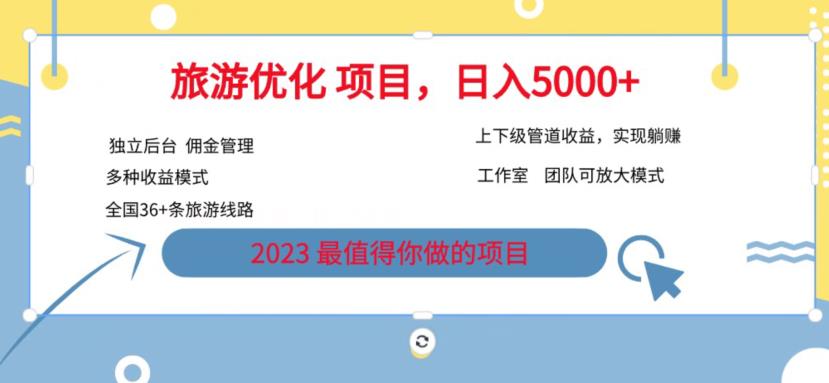 7.22旅游项目最新模式，独立后台+全国35+线路，日入5000+【揭秘】清迈曼芭椰创赚-副业项目创业网清迈曼芭椰