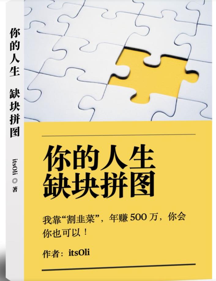 某高赞电子书《你的人生，缺块拼图——我靠“割韭菜”，年赚500万，你会你也可以》-亿云网创