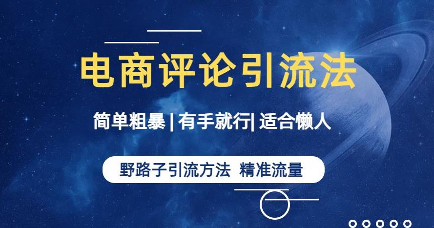 简单粗暴野路子引流-电商平台评论引流大法，适合懒人有手就行【揭秘】-休闲网赚three