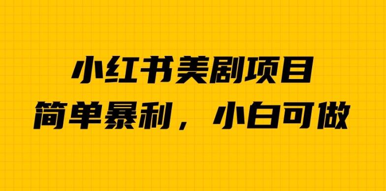 外面卖1980的小红书美剧项目，单日收益1000＋，小众暴利的赛道【揭秘】-亿云网创