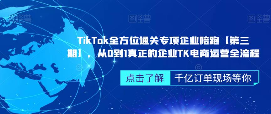 ‎TikTok全方位通关专项企业陪跑【第三期】，从0到1真正的企业TK电商运营全流程 - 当动网创