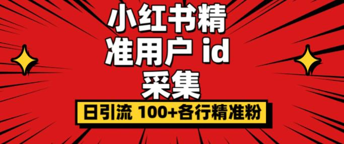 小白都会用的小红书精准用户id采集器日引流精准粉可达到100+（软件+教程）-优优云网创