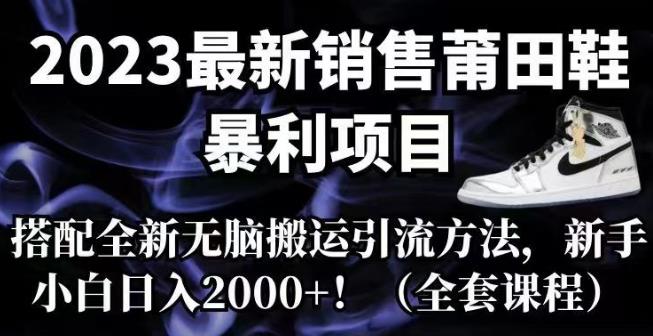 2023最新销售莆田鞋暴利项目，搭配全新无脑搬运引流方法，新手小白日入2000+【揭秘】-小禾网创