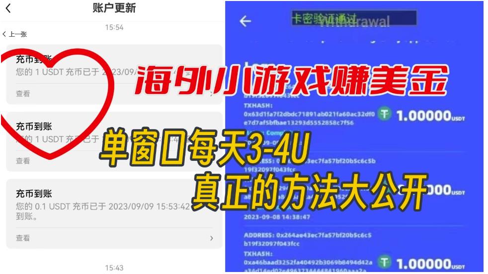 海外小游戏美金项目真正可以达到3-4U单窗口的方法，单台电脑收入300+【揭秘】-大海创业网