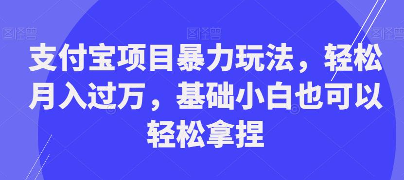 支付宝项目暴力玩法，轻松月入过万，基础小白也可以轻松拿捏【揭秘】 - 当动网创