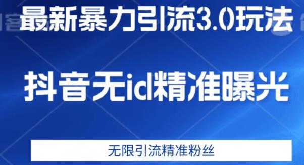 最新暴力引流3.0版本，抖音无id暴力引流各行业精准用户-枫客网创