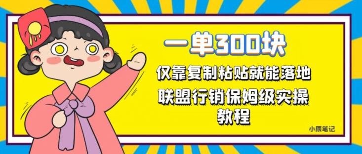 一单轻松300元，仅靠复制粘贴，每天操作一个小时，联盟行销保姆级出单教程，正规长久稳定副业【揭秘】-大海创业网