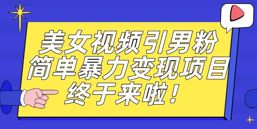 价值3980的男粉暴力引流变现项目，一部手机简单操作，新手小白轻松上手，每日收益500+【揭秘】-深鱼云创