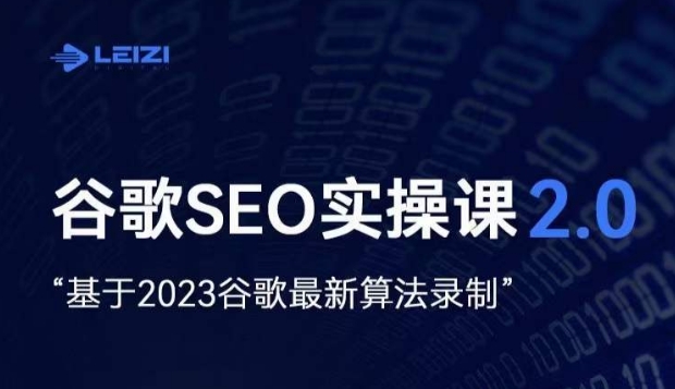 雷子·谷歌SEO 2.0实战课，独立站询盘自由必备，基于2023谷歌最新算法录制-有道网创