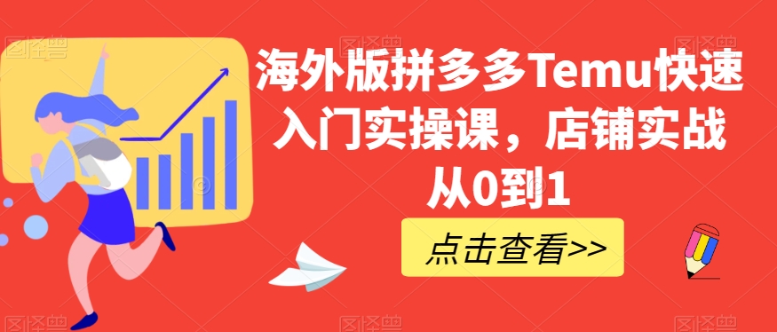 海外版拼多多Temu快速入门实操课，店铺实战从0到1-亿云网创