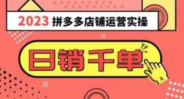 2023拼多多运营实操，每天30分钟日销1000＋，爆款选品技巧大全（10节课）-西遇屋