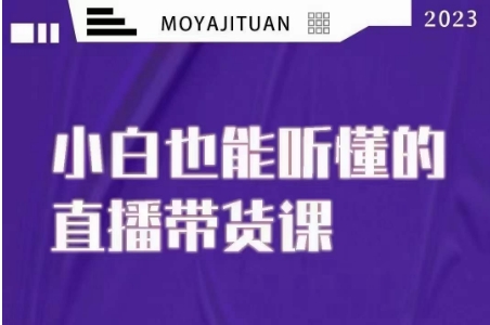 大威本威·能听懂的直播带货课，小白也能听懂，20节完整-我要项目网