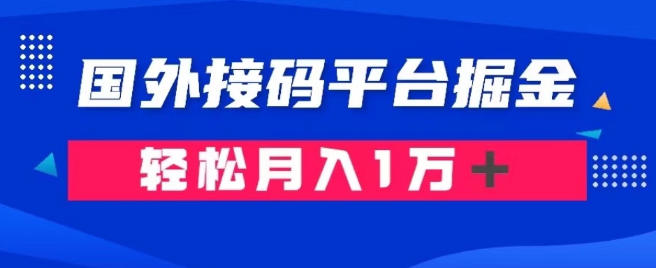 通过国外接码平台掘金：成本1.3，利润10＋，轻松月入1万＋【揭秘】-小禾网创