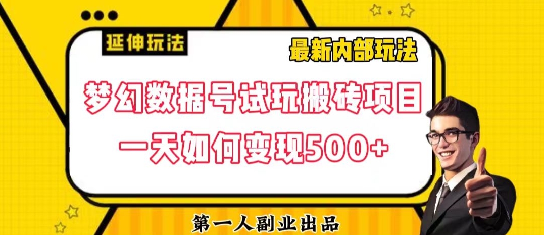 数据号回归玩法游戏试玩搬砖项目再创日入500+【揭秘】 - 当动网创