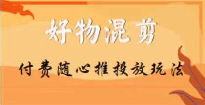 【万三】好物混剪付费随心推投放玩法，随心投放小课抖音教程-大米网创