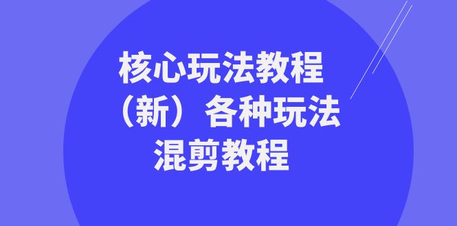 暴富团队核心玩法教程（新）各种玩法混剪教程（69节课）-大海创业网