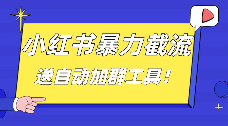 （8580期）小红书截流引流大法，简单无脑粗暴，日引20-30个高质量创业粉（送自动加…-大海创业网