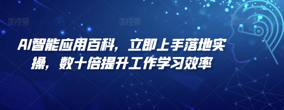 AI智能应用百科，​立即上手落地实操，数十倍提升工作学习效率-优优云网创