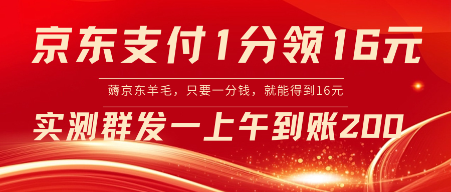 （8678期）京东支付1分得16元实操到账200-创享网