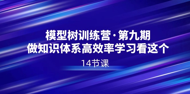 模型树特训营·第九期，做知识体系高效率学习看这个（14节课）-随风网创