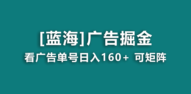 （8767期）【海蓝项目】广告掘金日赚160+（附养机教程） 长期稳定，收益妙到-随风网创