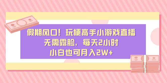 （8769期）假期风口！玩梗高手小游戏直播，无需露脸，每天2小时，小白也可月入2W+-点石成金