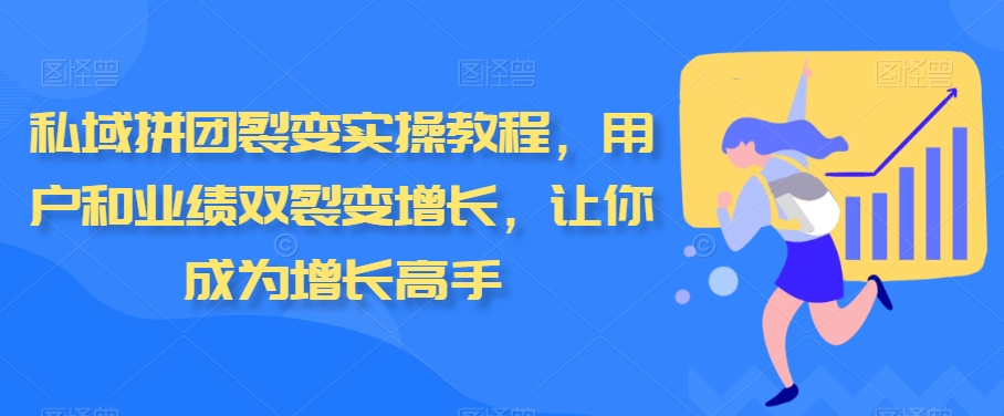 私域拼团裂变实操教程，用户和业绩双裂变增长，让你成为增长高手-搞点网创库