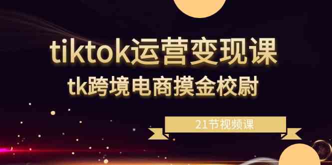 tiktok运营变现课，tk跨境电商摸金校尉（21节视频课）-花生资源网