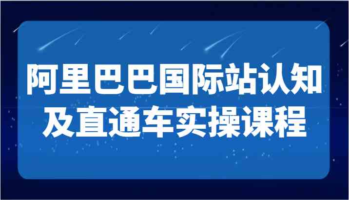 阿里巴巴国际站认知及直通车实操课-国际地产逻辑、国际站运营定位、TOP商家运营思路-创享网