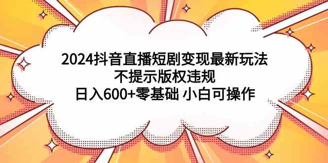 （9305期）2024抖音直播短剧变现最新玩法，不提示版权违规 日入600+零基础 小白可操作-大海创业网