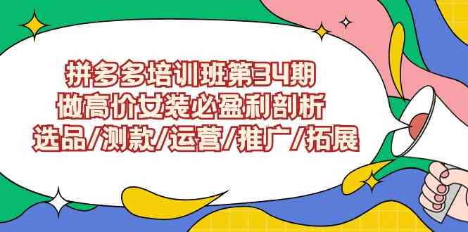 （9333期）拼多多培训班第34期：做高价女装必盈利剖析  选品/测款/运营/推广/拓展-HAC社区